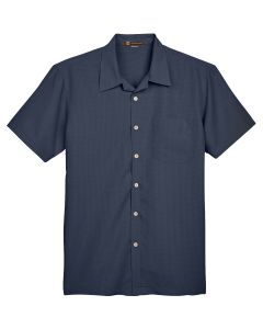 Harriton - Men's Barbados Textured Camp Shirt