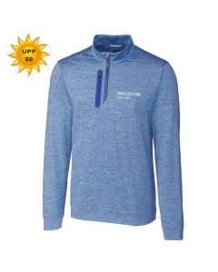 Cutter & Buck Mens Stealth Heathered Quarter-Zip Pullover