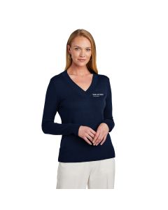 Brooks Brothers Women's Cotton Stretch V-Neck Sweater